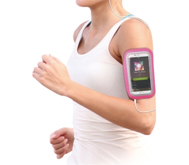 BeHello Universal Sportsarmband XL Grey Pink