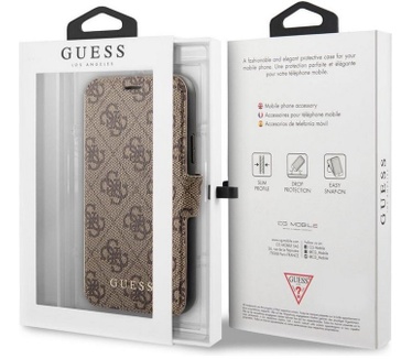 Guess 4G Book Case voor Apple iPhone 12 Pro Max (6.7") - Bruin  Bruin