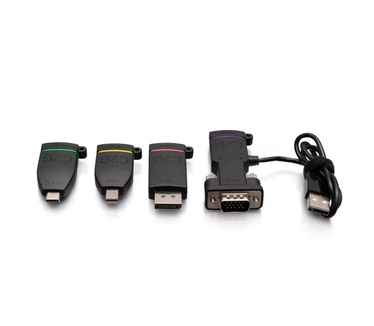 CablesToGo intrekbare universele 4K HDMI® adapterring met kleurgecodeerde voor Mini DisplayPort™, DisplayPort, USB-C® en VGA