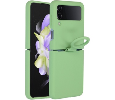 Accezz Liquid Silicone Backcover Samsung Galaxy Z Flip 4 - Groen