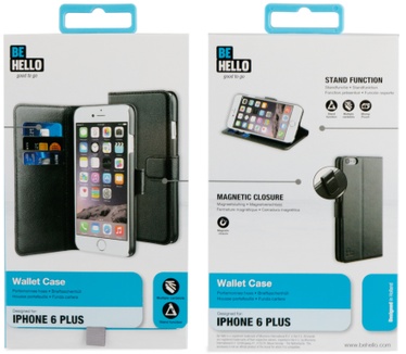 BeHello iPhone 6 Plus / 6S Plus Wallet Case Black