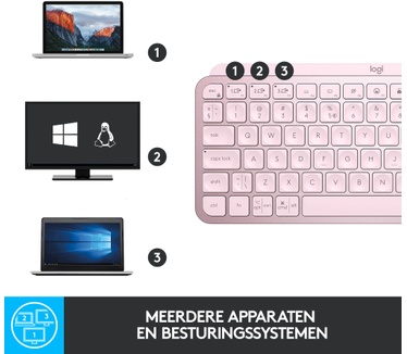 Logitech MX Keys Mini (Qwerty US) Roze
