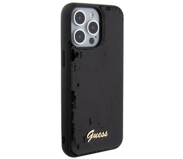 Guess Sequins Back Case - Apple iPhone 15 Pro Max (6.7") - Zwart Zwart