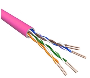 Eeconn Cat.6A U/UTP Kabel, Soepel, AWG24, LSZH, Roze, 500m