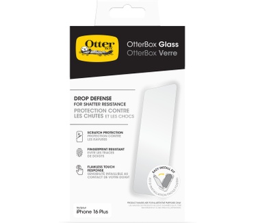 Otterbox Glass Series voor iPhone 16 Plus, Transparant (iPhone 16 Plus)