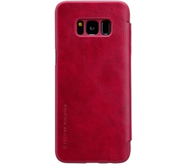 Nillkin Qin Leather Book Case voor Samsung Galaxy S8 Plus - Rood Rood