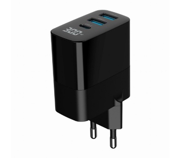 Gembird TA-UC-PDQC30LCD-BK-02