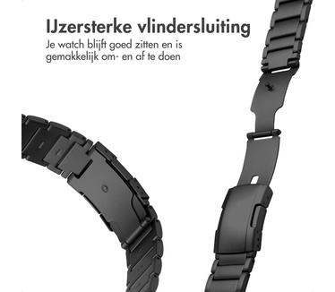 Accezz Mat Titanium bandje Samsung Galaxy Watch Ultra 2 (2026) / Ultra (2024/2025) - Zwart