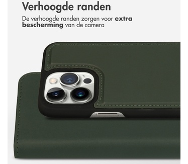 Accezz Premium Leather 2 in 1 Wallet Bookcase iPhone 14 Pro Max - Groen