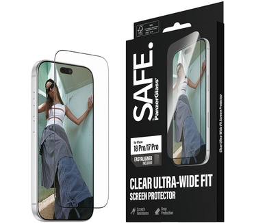 PanzerGlass SAFE. by PanzerGlass® Screen Protector iPhone 2026 Pro | 17 Pro | Ultra-Wide Fit w. EasyAligner