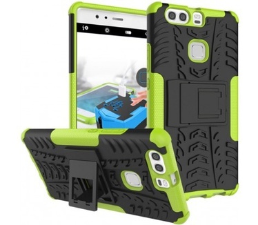 qMust Huawei P9 Plus Rugged Hybrid Case - Dual Protection - Green