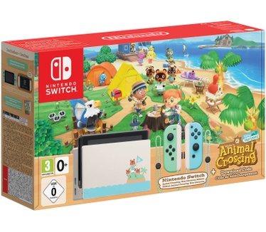 Nintendo Switch Animal Crossing: New Horizons Editie Blauw, Mint, Multi-color