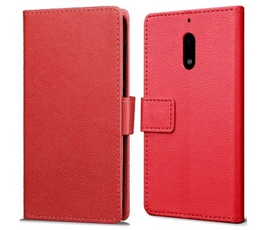 qMust Nokia 6 Wallet Case - TPU frame - Rood