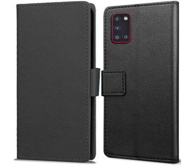 qMust Samsung Galaxy A31 Wallet Hoesje Zwart