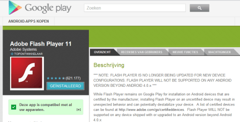 adobe stopt met flash player voor