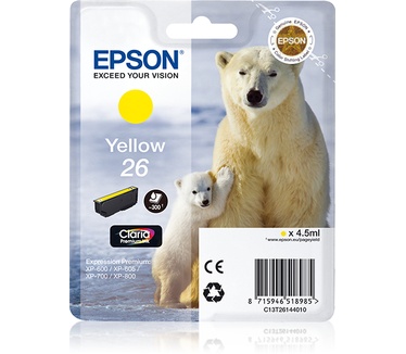 Epson Singlepack Yellow 26 Claria Premium Ink