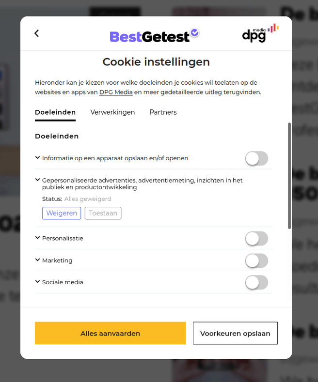 Bestgetest cookiewall