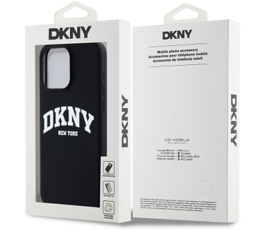 DKNY Silicone Arch Logo Back Case - iPhone 12/12 Pro (6.1") Zwart Zwart
