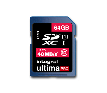 Integral 64GB UltimaPro SDXC class 10 (40MB/s read / 20MB/s