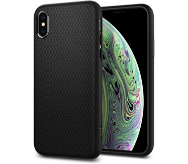 Spigen Liquid Air Case Matte Black iPhone XS (063CS25114) (iPhone XS) Zwart