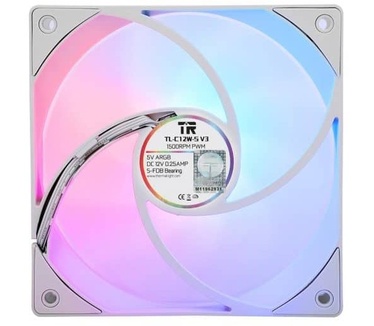 Thermalright TL-C12W-S V3 ARGB 120mm Wit Behuizingsventilator