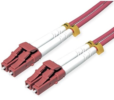 Roline Glasvezelkabel 50/125µm OM4, LC/LC, staal gepantserd, LSOH , violet, 10 m Paars