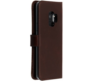 Selencia Echt Lederen Bookcase Samsung Galaxy S9