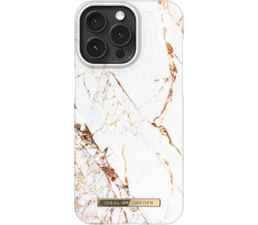 iDeal of Sweden Carrara Gold (iPhone 15 Pro Max) Wit