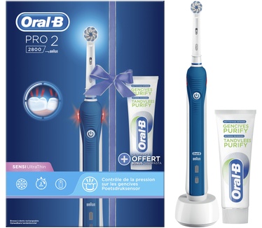 Oral-B Pro 2 2800 Elektrische Tandenborstel Powered By Braun + Gum Purify Tandpasta