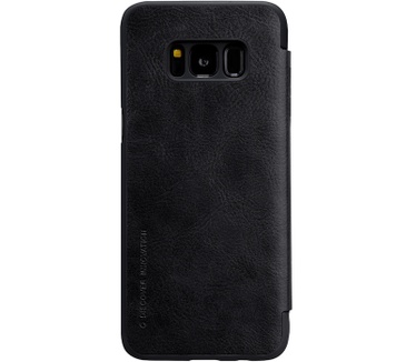 Nillkin Qin Slim Leather Book Case voor Samsung Galaxy S8 - Zwart Zwart
