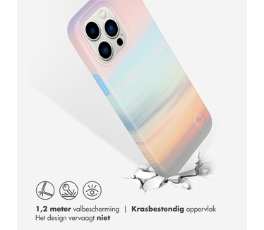 Selencia Aurora Fashion Backcover iPhone 14 Pro Max - Duurzaam hoesje - 100% gerecycled - Sky Sunset Multicolor