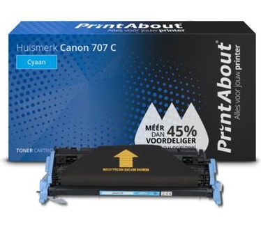 PrintAbout Huismerk Canon 707 C Toner Cyaan