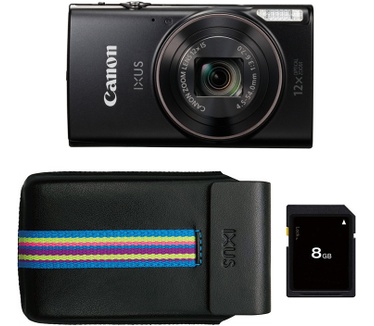 Canon Ixus 285 HS Essential Kit (8GB SD + Tas) Zwart