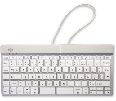 R-Go Tools Ergonomisch toetsenbord R-Go Split Break met pauzesoftware, gesplitst toetsenbord, AZERTY (BE), Bluetooth, wit