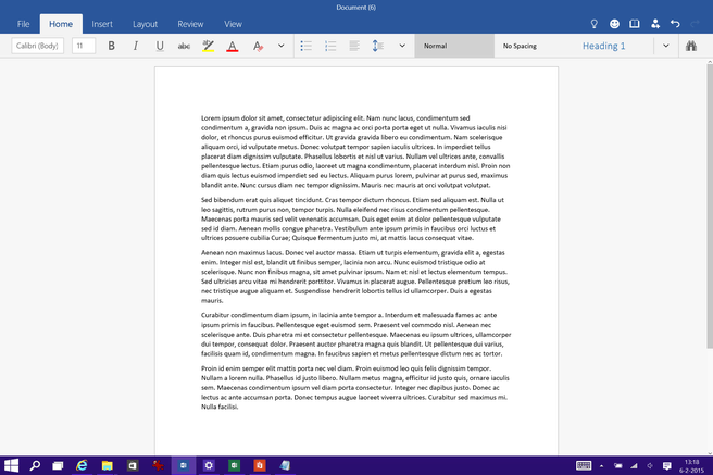 Word for Windows 10