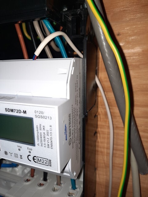 Eastron SDM72D-M puls kabel naar buiten