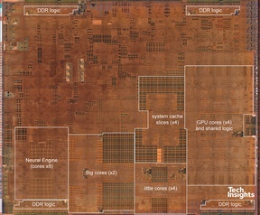Die-shot Apple A12 Bionic