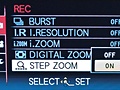 Panasonic Lumix LX5 menu