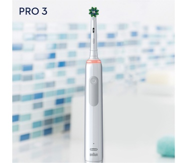 Oral-B Oral-B Pro 3 - 3000 - Witte Elektrische Tandenborstel Ontworpen Door Braun
