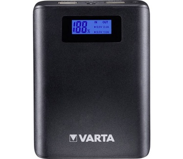 Varta Powerbank LCD Dual USB / 7800mAh - Zwart