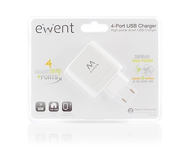 Ewent EW1216 4 Poorts USB lader 4.5A