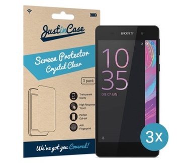 Just in Case Sony Xperia E5 Screenprotector - 3 stuks - Crystal Clear
