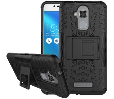 qMust Asus Zenfone 3 Max 5.2 inch ZC520TL Rugged Hybrid Case - Dual Protection - Zwart