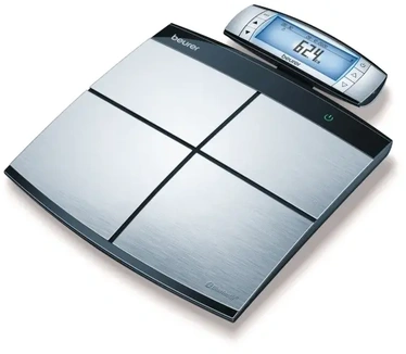 Beurer BF 105 Personenweegschaal - Lichaamsanalyse - Digitaal - Bluetooth® - Tot 180 kg - Afneembaar draadloos XXL display - Meting Boven-en onderlichaam - 10 Gebruikers - HealthManager Pro app - Incl. batterijen - 5 Jaar garantie