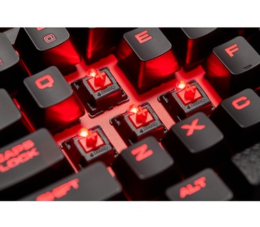 Corsair K63 Clavier Mécanique Gaming (Cherry MX Red, Rétro-Éclairage Rouge, AZERTY) Noir