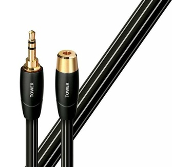 AudioQuest Tower 3.5mm Male - 3.5mm Female - 3 meter Zwart