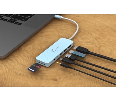 j5create JCD373EC-N Milieuvriendelijke USB-C®-hub met meerdere poorten en stroomvoorziening