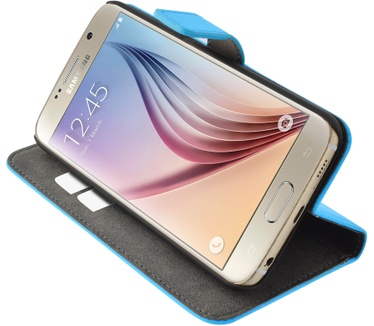 Mobiparts Premium Wallet Case Samsung Galaxy S6 Light Blue