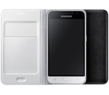 Samsung Galaxy J1 (2016) Flip Wallet (Galaxy J1 2016) Zwart