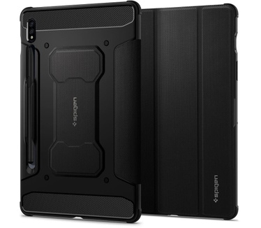 Spigen Rugged Armor Pro Samsung Galaxy Tab S7 Book Case Zwart